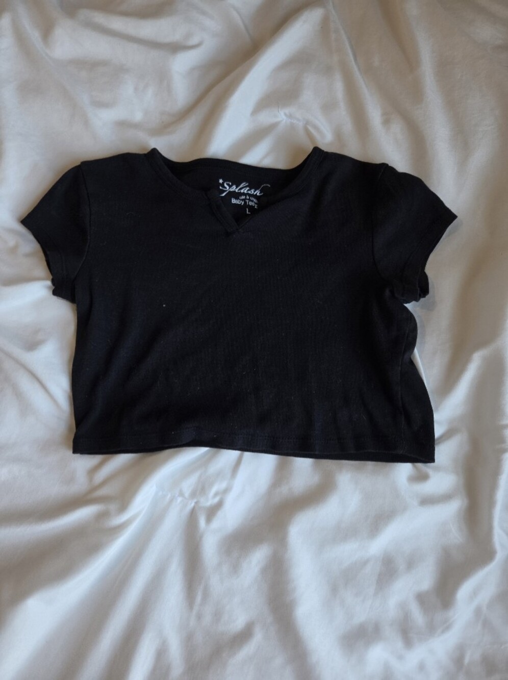 Splash Black Women's Crop Top